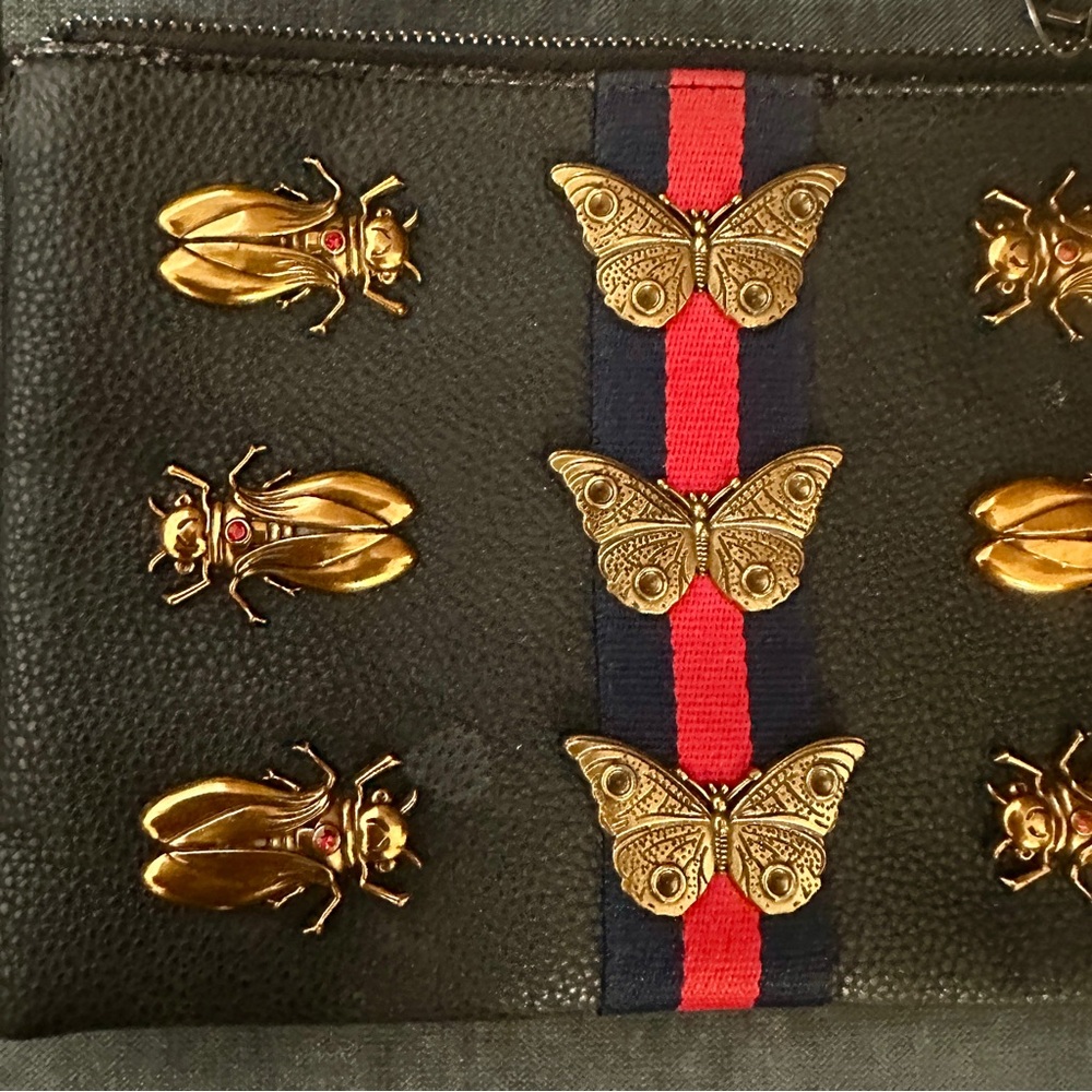 Butterflies Beetles clutch bag Pouch Wallet 9.5X6.5' - Picture 2 of 9